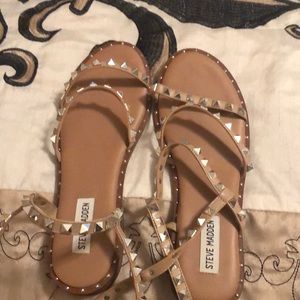 Steve Madden wrap around the ankle tan sandals